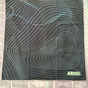 ARISE Microfiber Gaming Mouse Pad with Teal Topographic Lines